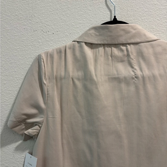 NWT Harper Sage Beige Button-Front Midi Shirt Dress, size XS - Picture 7 of 7